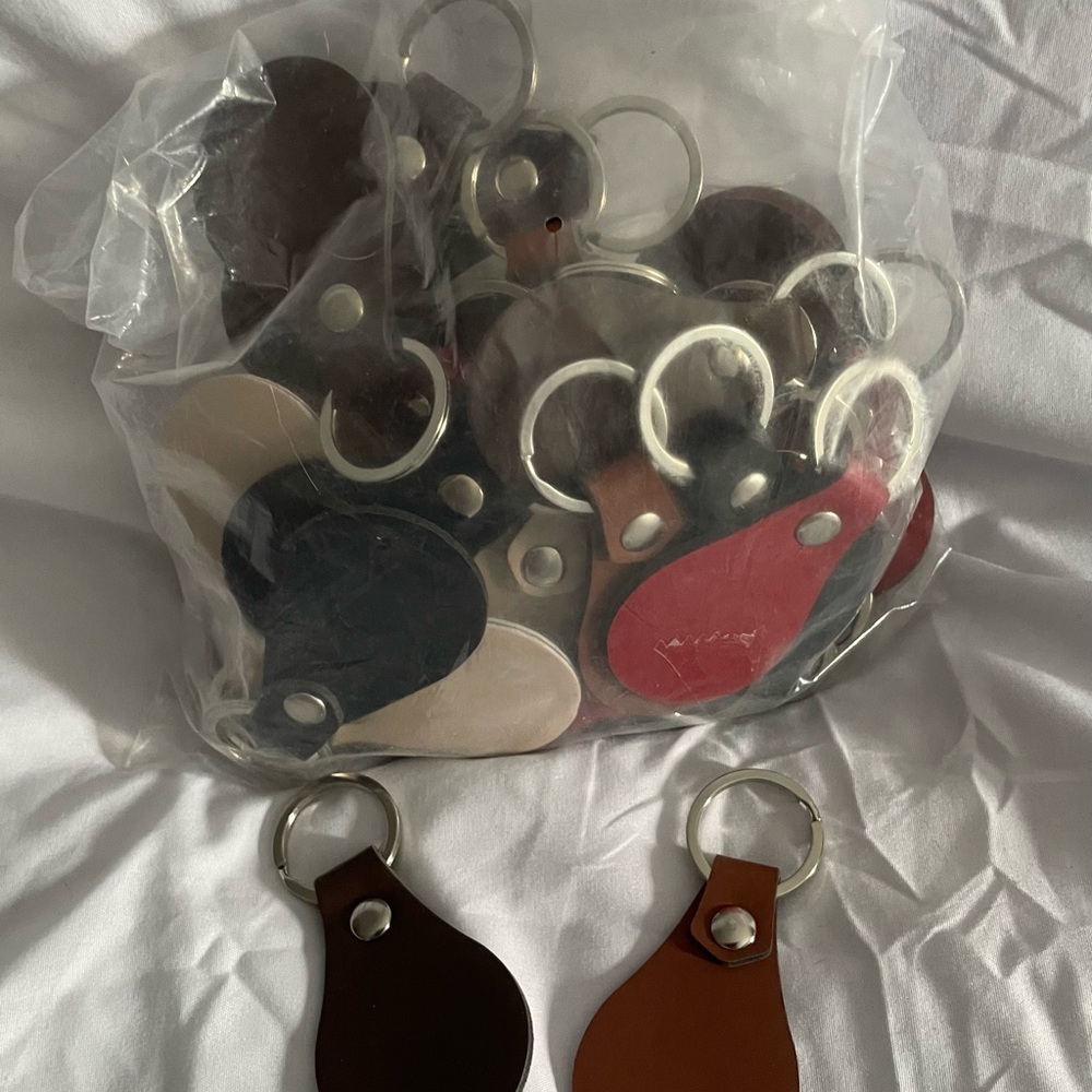 Leather Keychain - Multi-Color - Picture 2 of 2
